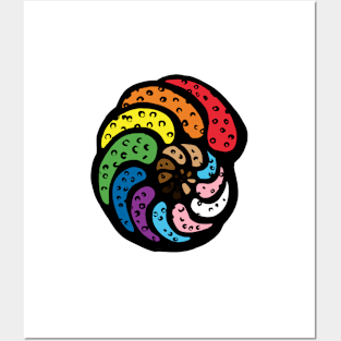 LGBTQ+ Progress Inclusive Pride Flag Foram Foraminifera Posters and Art